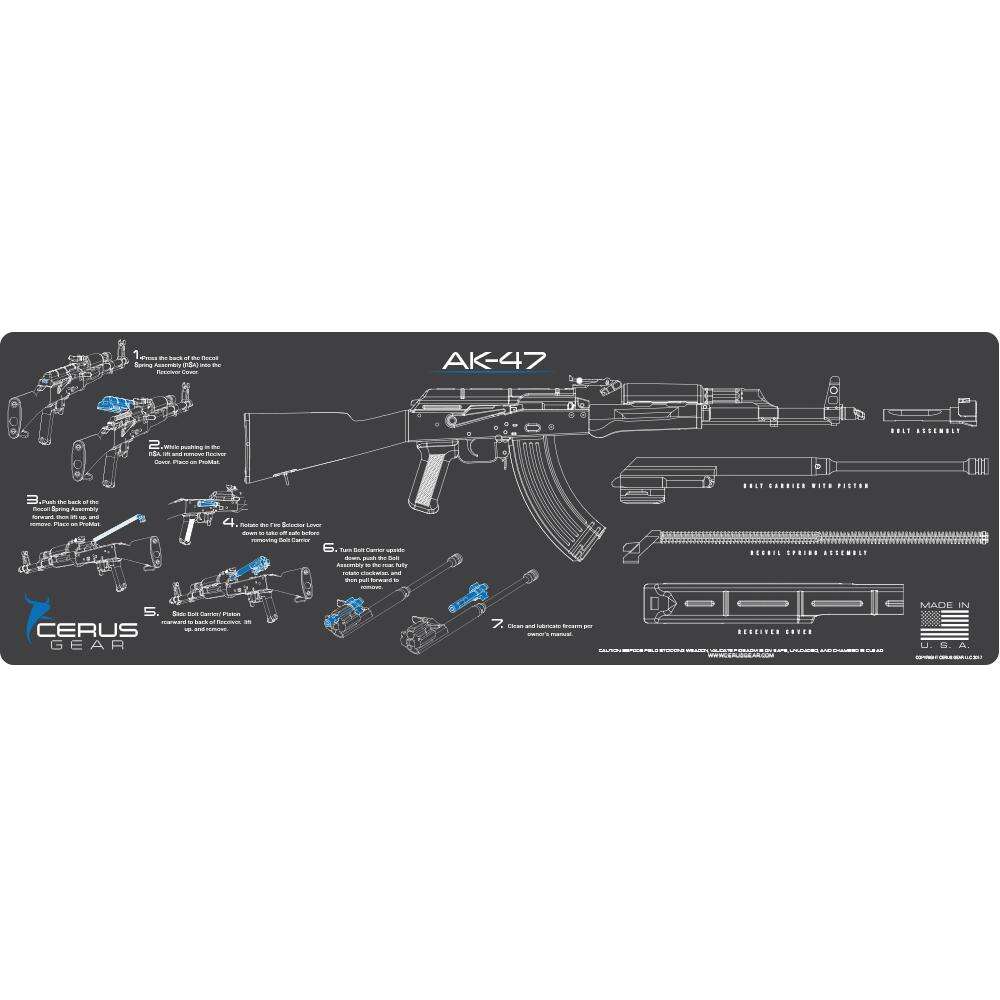 Cleaning Equipment Cerus Gear Ready Series INSTRUCTIONAL 3mm PROMAT FOR AK-47 INSTRUCTIONAL RIFLE  12X36 CHAR GRAY • Model: Ready Series